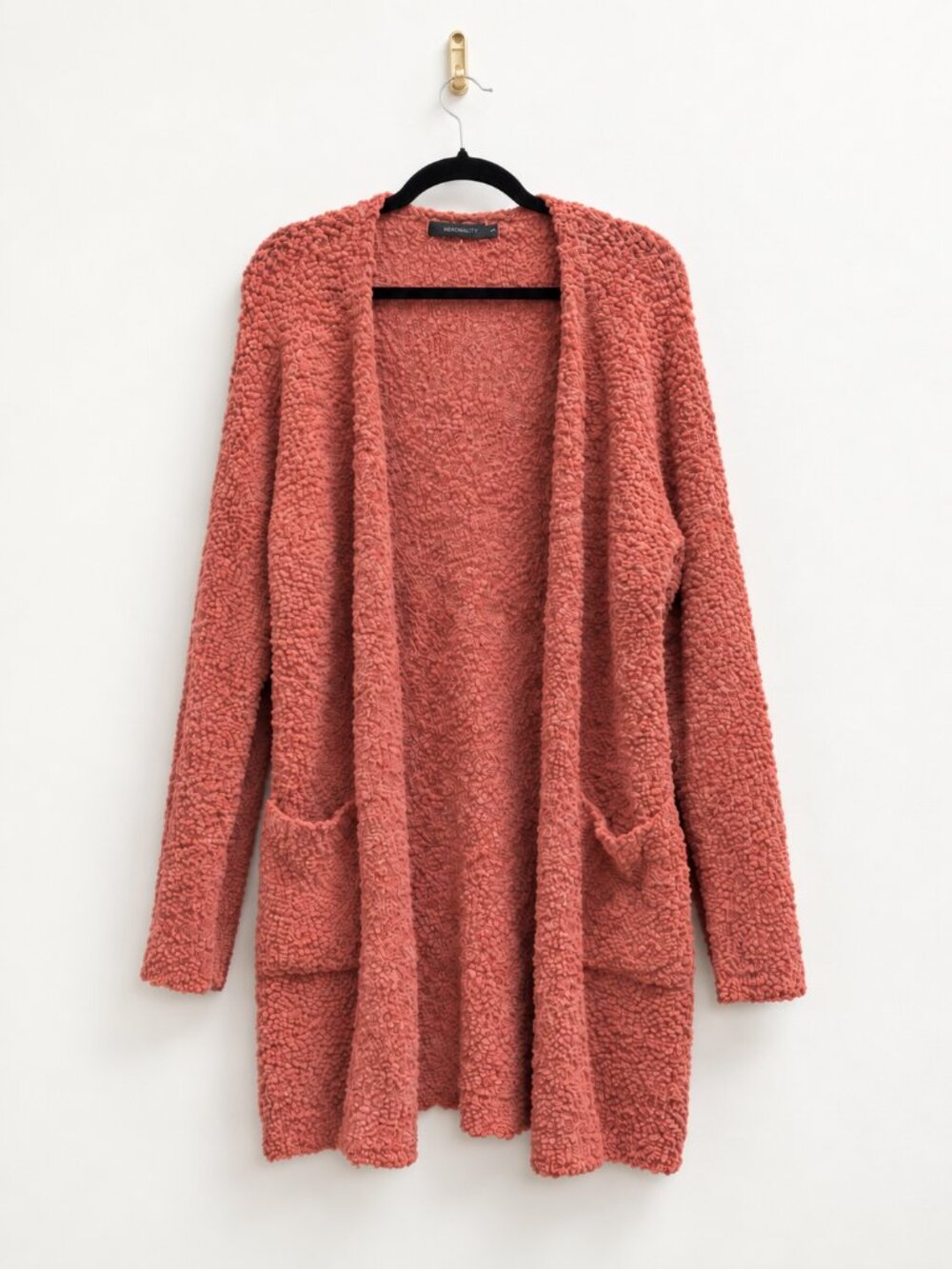 Merokeety Popcorn Knit Long Cardigan